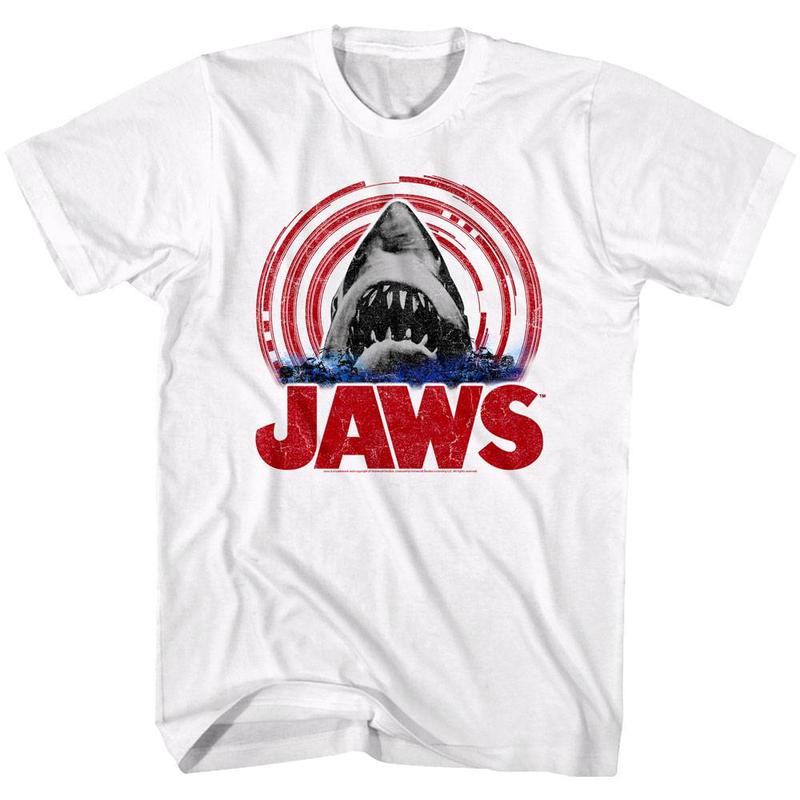 TikTok Shop Jaws Shark Spiral Target T Shirt Men s Graphic Horror Movie Tees