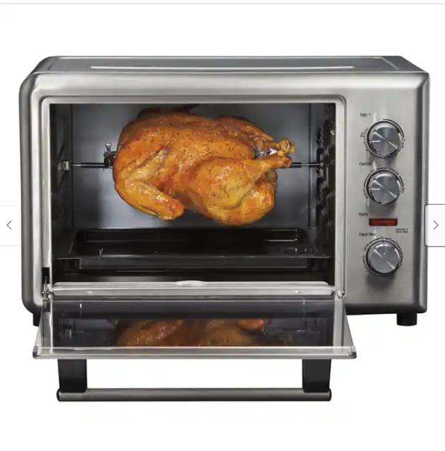 TikTok Shop Hamilton Beach Stainless Countertop Oven with Convection and Rotisserie