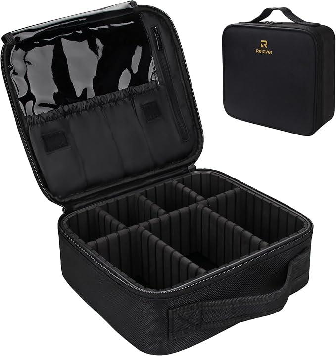 ADJUSTABLE COMPARTMENTS This Makeup Bag have several compartments and