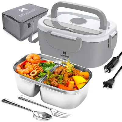 Electric Lunch Box, 65W Portable Food Heater for Adults, Fast Heating ...