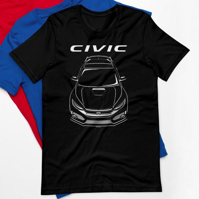 TikTok Shop T Shirt Honda Civic Type R 10th gen 2018 2020 Multi color T shirt