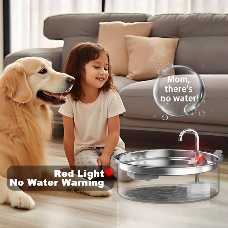 Product Introduction of oneisall Dog Water Fountain for Large Dogs with 3  Filters, 7L/230oz/1.8G Stainless Steel Dog Fountain Super Quiet with Triple Filtration,Great for Large Dogs Cats and Multi-Pet Home 8