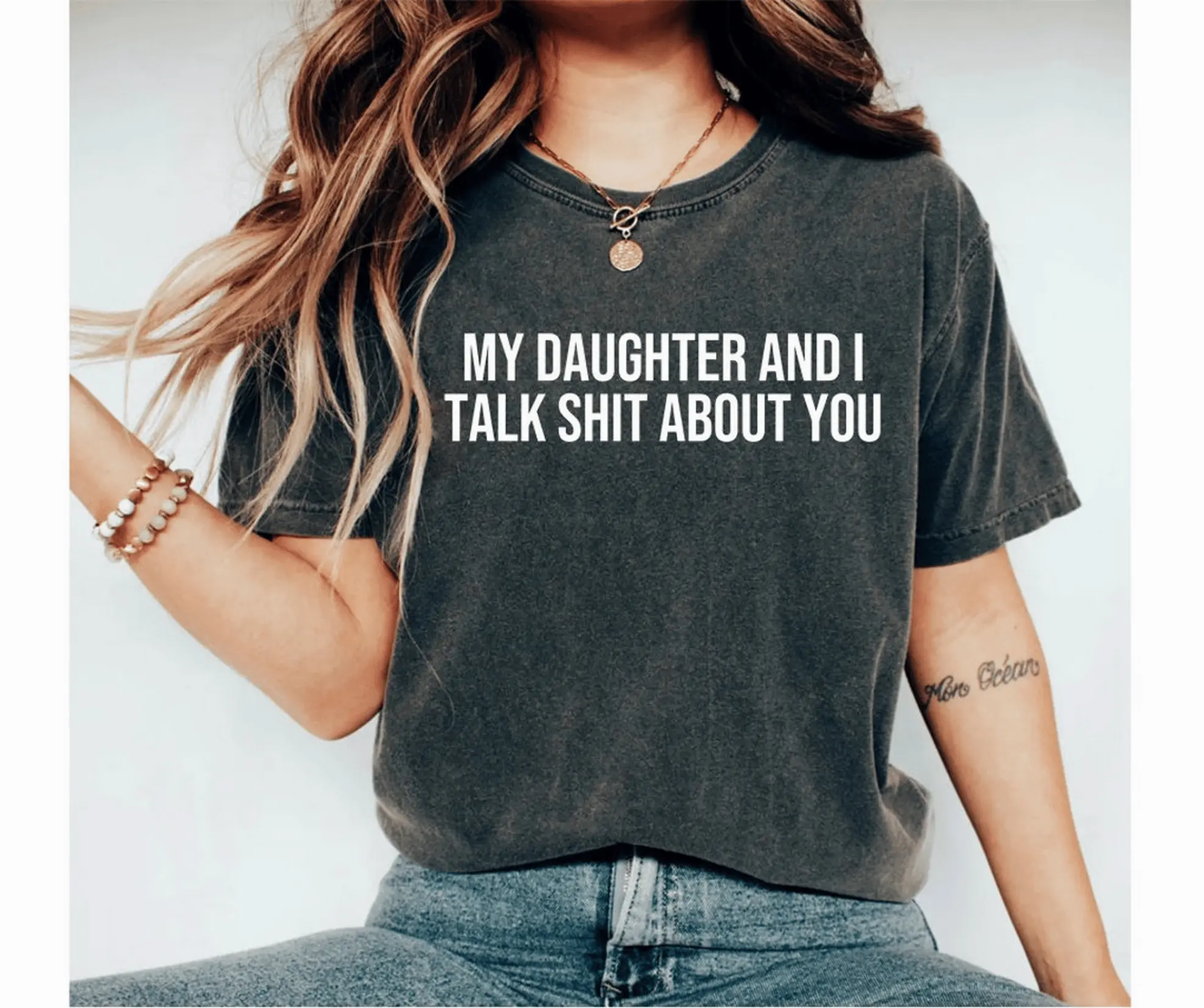 Womens My Mom And I Talk Shit About You Funny Matching Shirt Womens My Mom And I Talk Shit About You Funny Matching Shirt