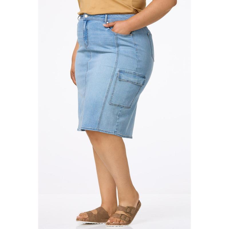 Cato plus fashion size denim skirts