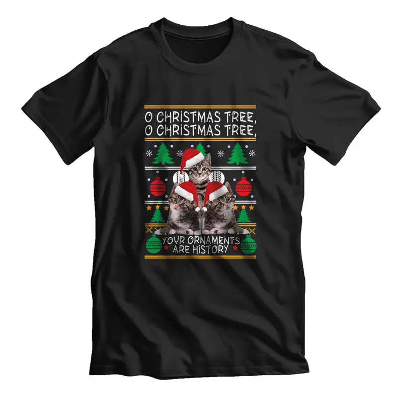 Cats Christmas Shirt Funny Ornaments Pajama Family Gift Tee T-Shirt Cats Christmas Shirt Funny Ornaments Pajama Family Gift Tee T-Shirt