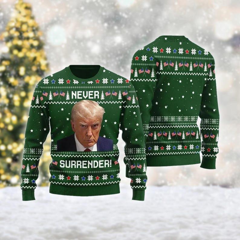 Funny trump christmas sweater best sale