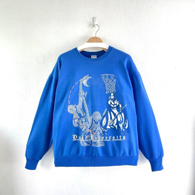 TikTok Shop Vintage 90s Duke University Blue Devils Crewneck Sweatshirt Team Sportswear Sweatshirt Hoodie Comfort Colors