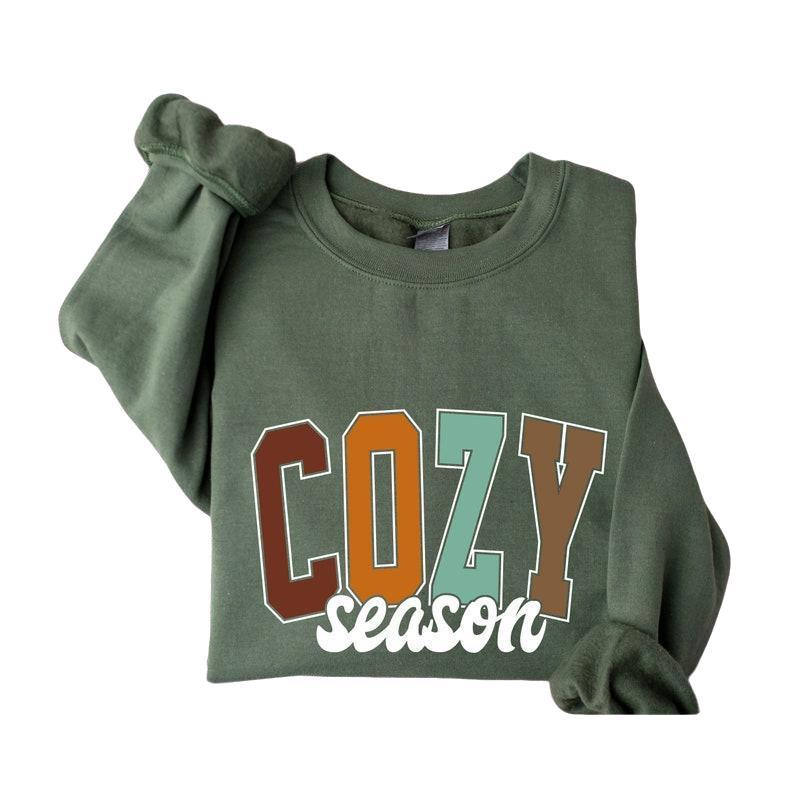 TikTok Shop Fall Cozy Season Sweatshirt Get Cozy Sweatshirt Cozy Season Merry Christmas Christmas Sweatshirt Winter Sweatshirt Stay Home Cozy Vibes 8MV