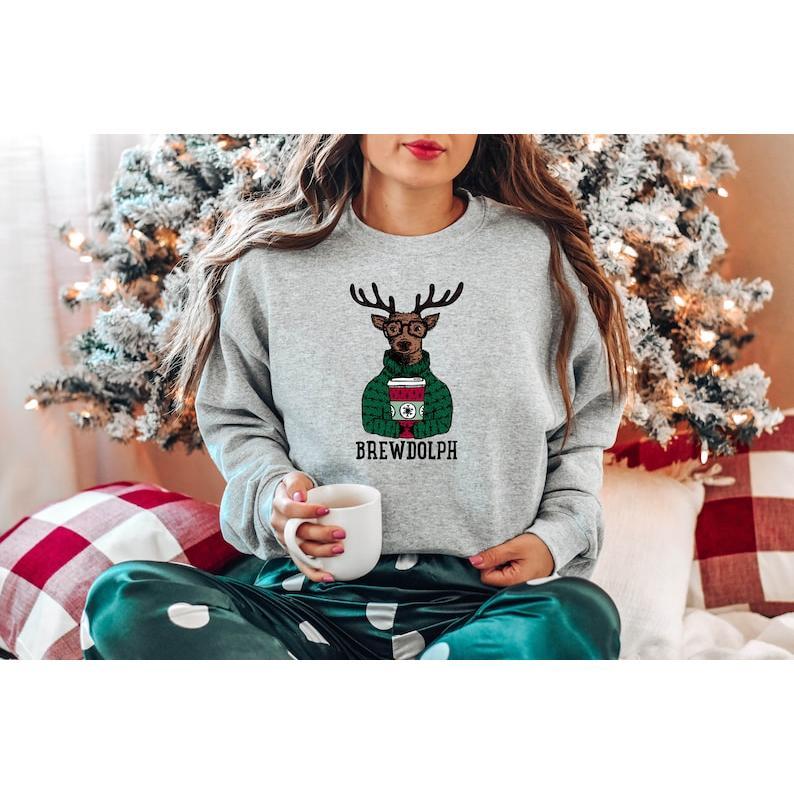 Unisex Sweatshirt Christmas Reindeers, premium Sweater, soft & discount warm sweatshirt, Gift for Christmas Lovers, Gift for Holidays Lovers, winter