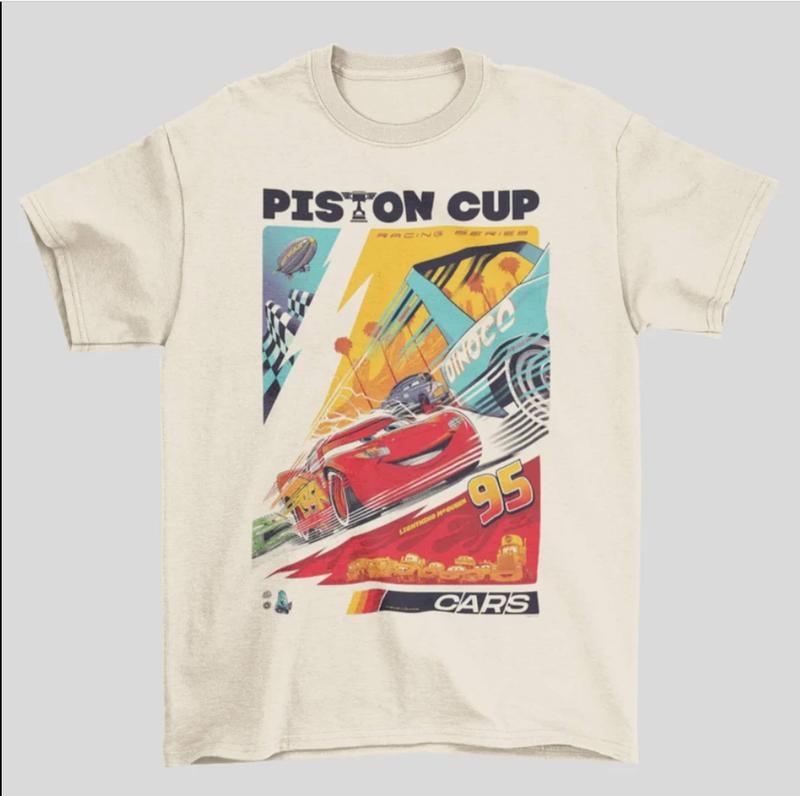 TikTok Shop Personalized Cars Lightning Mcqueen Inspired Vintage Custom Race Shirt Piston Cup Merch Shirt Cars Shirt Cars Land Sweatshirt Tow Mater Shirt Cars Movie T Shirt Cars Birthday Shirt Life Is...