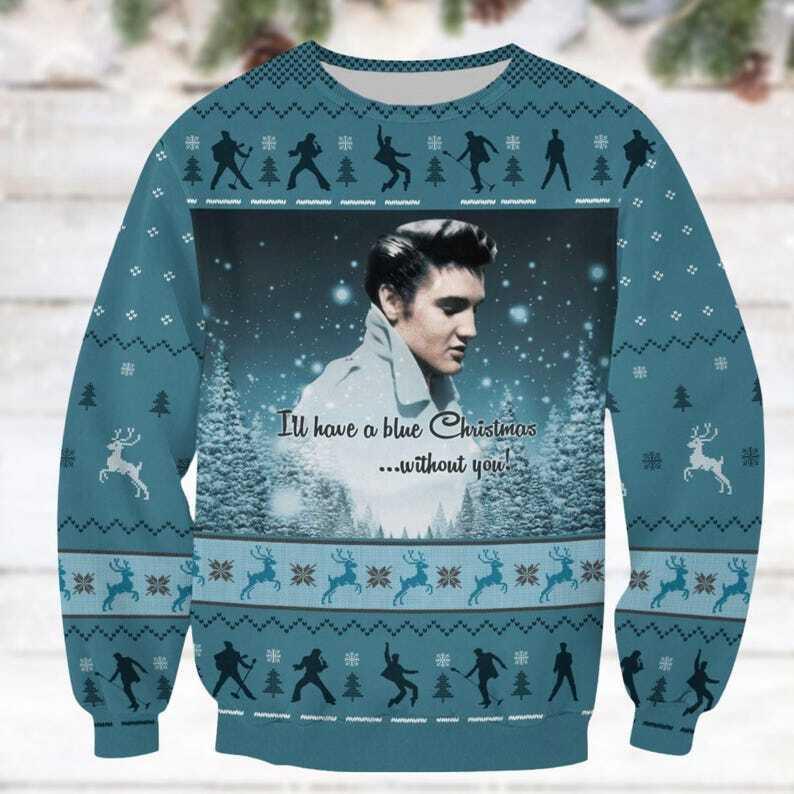 Elvis christmas sweatshirt hotsell