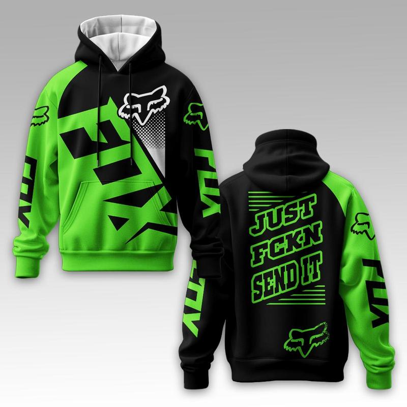 TikTok Shop Fox Quick drying Neon Just Fckn Send It Fox Racing Hoodie Motocross Factory Racing Team Men Boys Shirt Motocross Racing Shirt Racing Off Road Racing Shirt Mountain Biking Gear Cotton Mensw...