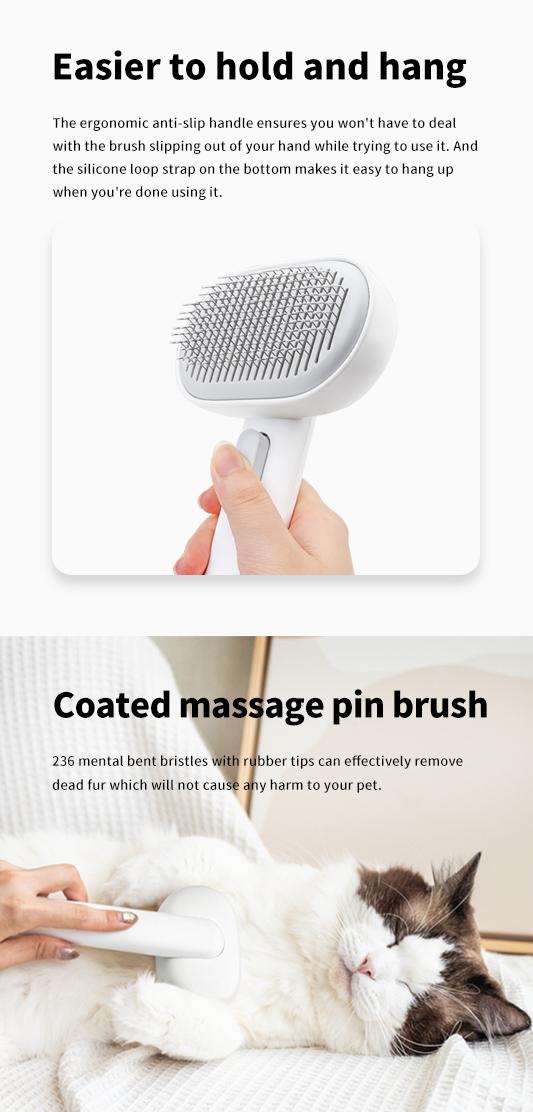 aumuca for All Breeds Grooming Self Cleaning Slicker Brush