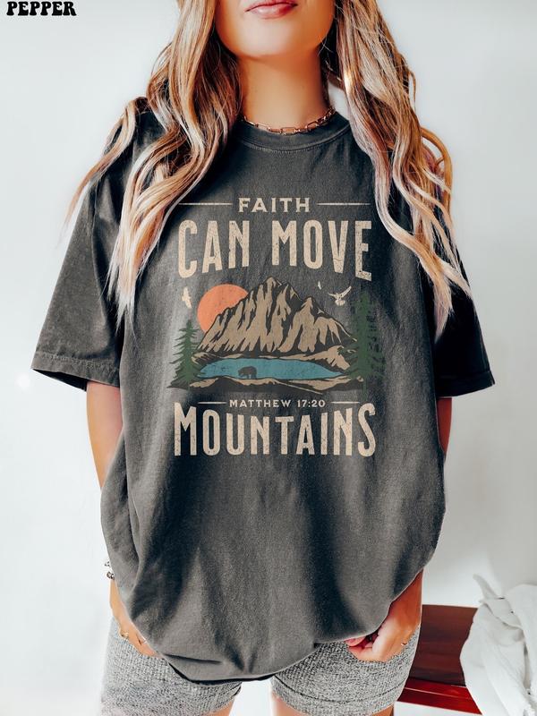 Faith Can Move Mountains Boho Christians T Shirts Faith Can Move Mountains Boho Christians T Shirts