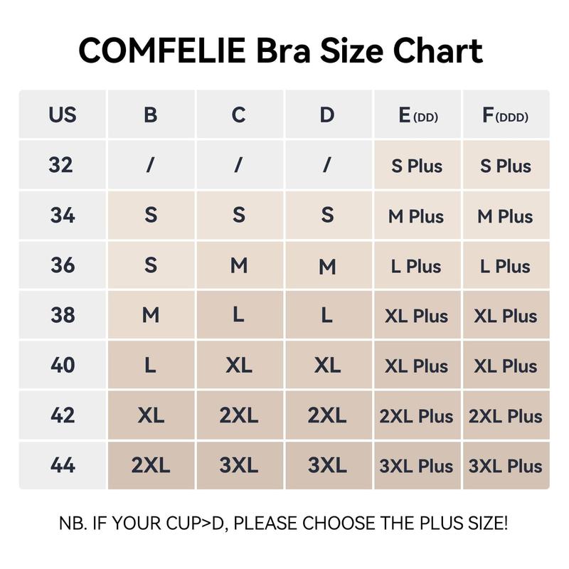 2 Pack】COMFELIE Wireless Bra for Women Seamless Support Bralette