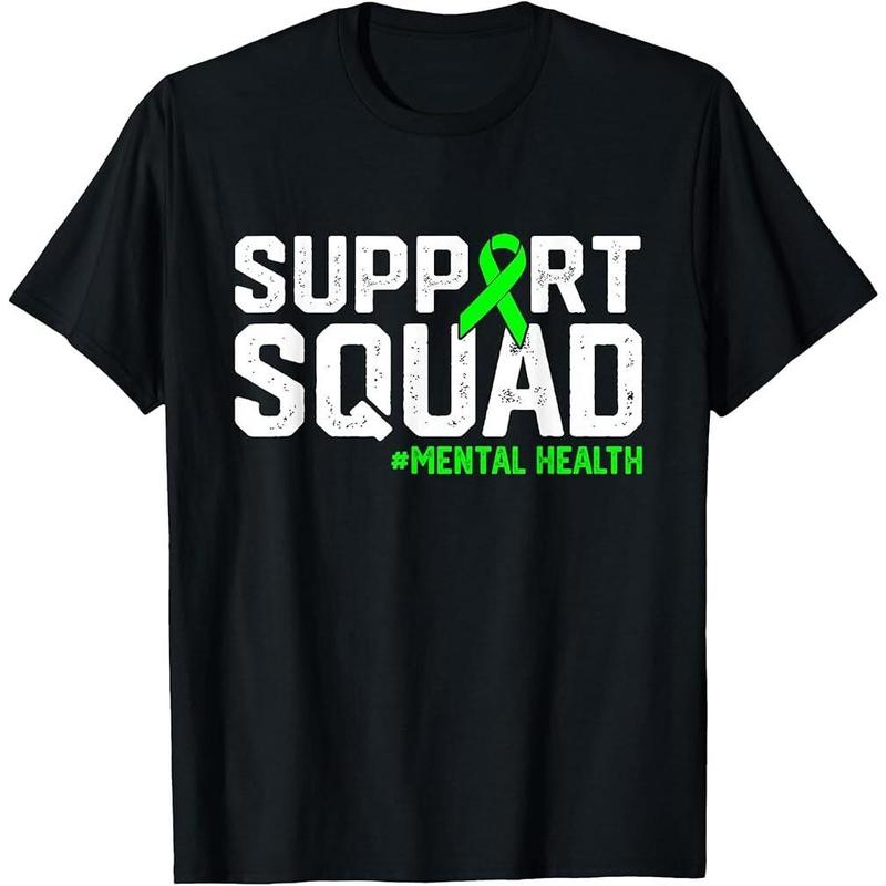 Mental Health Awareness Green Ribbon Support T-Shirt Mental Health Awareness Green Ribbon Support T-Shirt