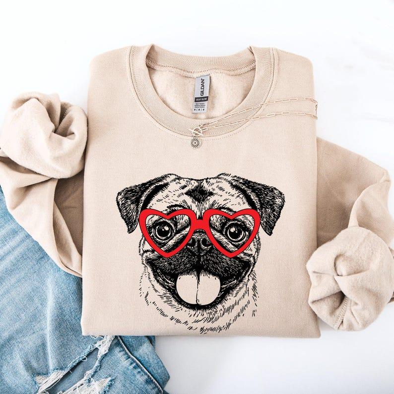 Pug Hearts Sweatshirt Pug Hearts Sweatshirt