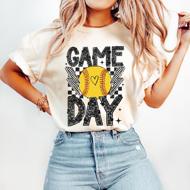 Softball Retro Game Day Tee Softball Retro Game Day Tee