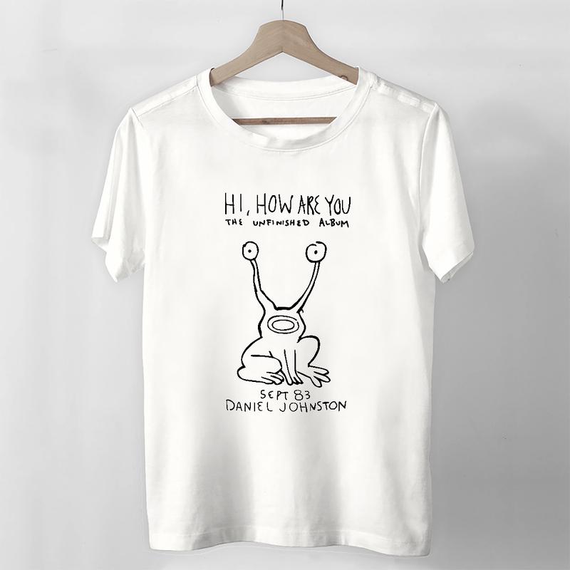 TikTok Shop Daniel Johnston Kurt Cobain T Shirt Summer Fashion Shirt Trendy Shirt Old Fashioned Hot Fashionable Casual Cute Simple Customize Gift Ideas