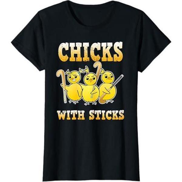 Field Hockey T Shirt Funny Chicks With Sticks Tee Girls Field Hockey T Shirt Funny Chicks With Sticks Tee Girls