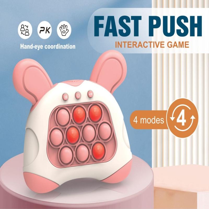 Quick Fast Push Game Console Electronic Pop It Game Light Up Pop It Pro Fast  Push Puzzle Game Quick Push