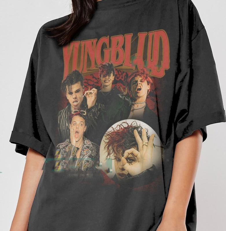 TikTok Shop Hot Popular YUNGBLUD Black T Shirt Cotton