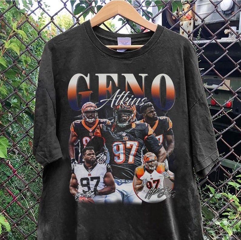 TikTok Shop Vintage 90s Graphic Style Geno Atkins T Shirt Geno Atkins Shirt