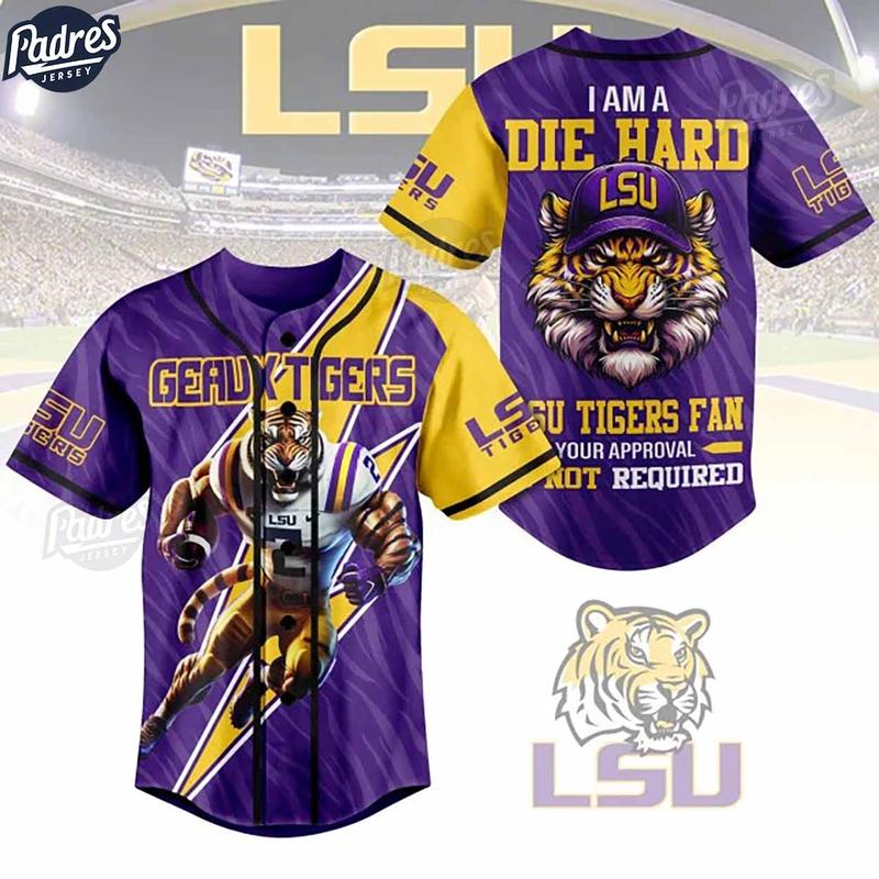 TikTok Shop Custom LSU Tigers NCAA Football Baseball Jersey