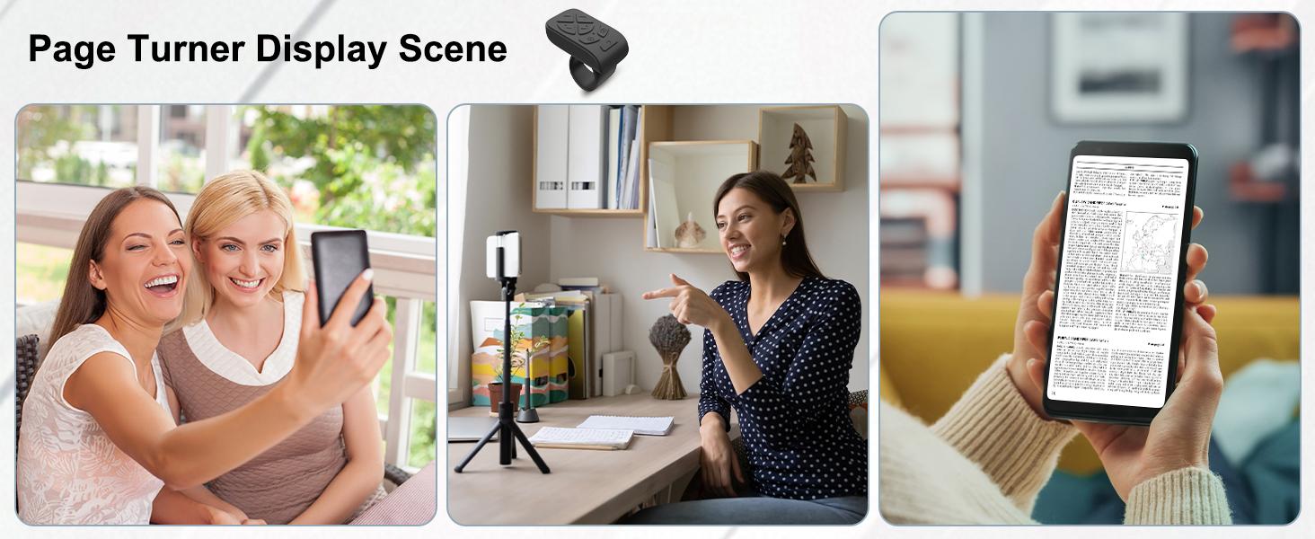 Bluetooth Scrolling Ring Remote for TikTok & More