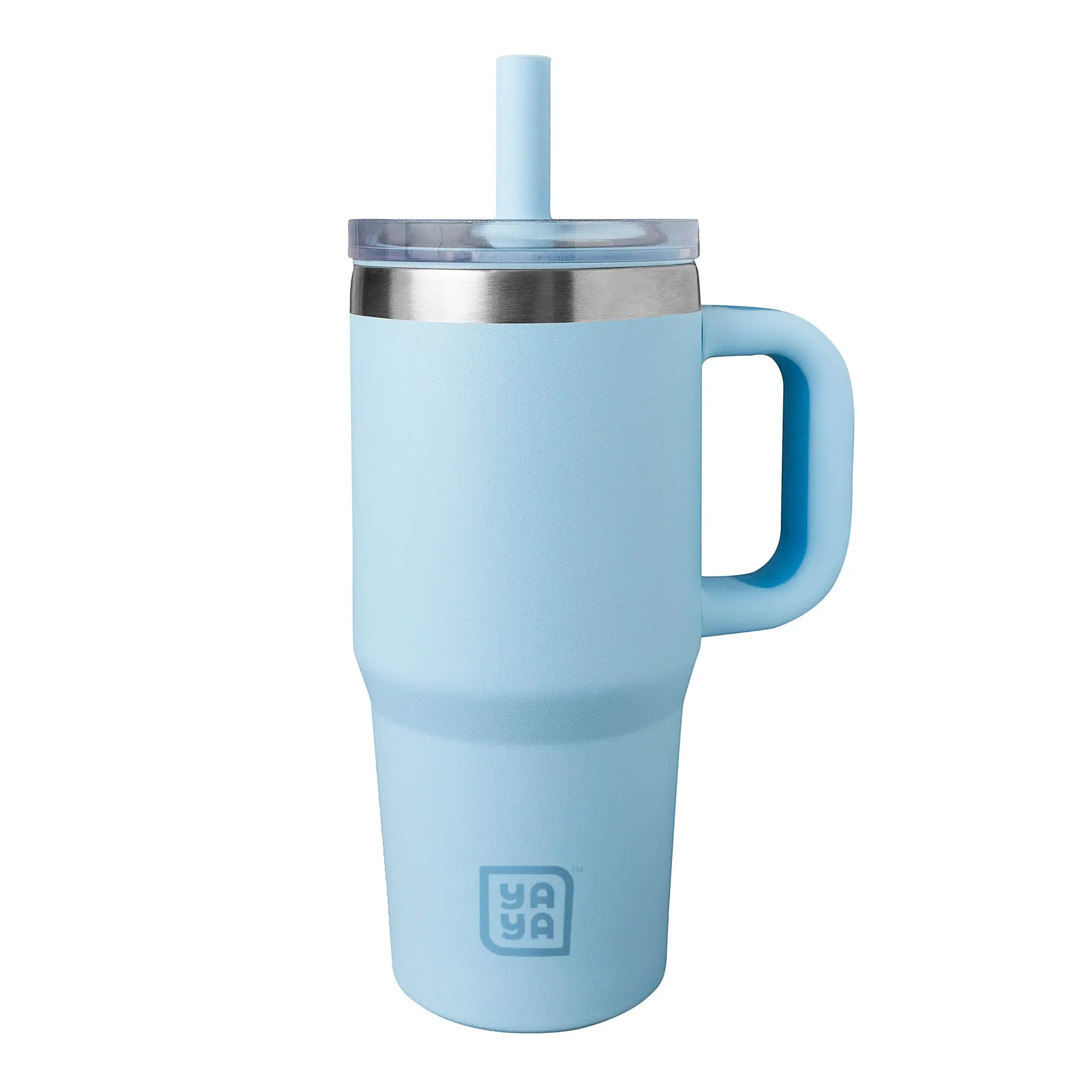 YAYA My First Travel Tumbler for Toddlers, Portable Stainless Steel Tumbler with Silicone Straw & Leak-Proof Lid, Insulated Bottle for 12+ Hrs of Cold Drinks