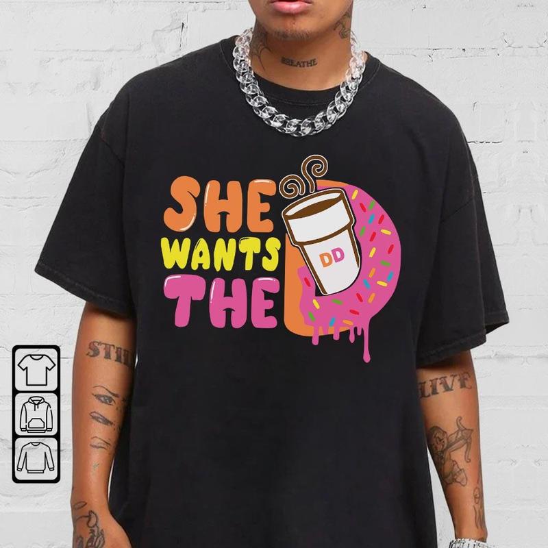TikTok Shop RICHA Clothes Dunkin Donut Food Shirt Dunkin Donut Vintage Graphic Sweatshirt Dunkin Donut Vintage Retro Food And Drink Unisex Gifts Hoodie Sweatshirt Hoodie Comfort Colors