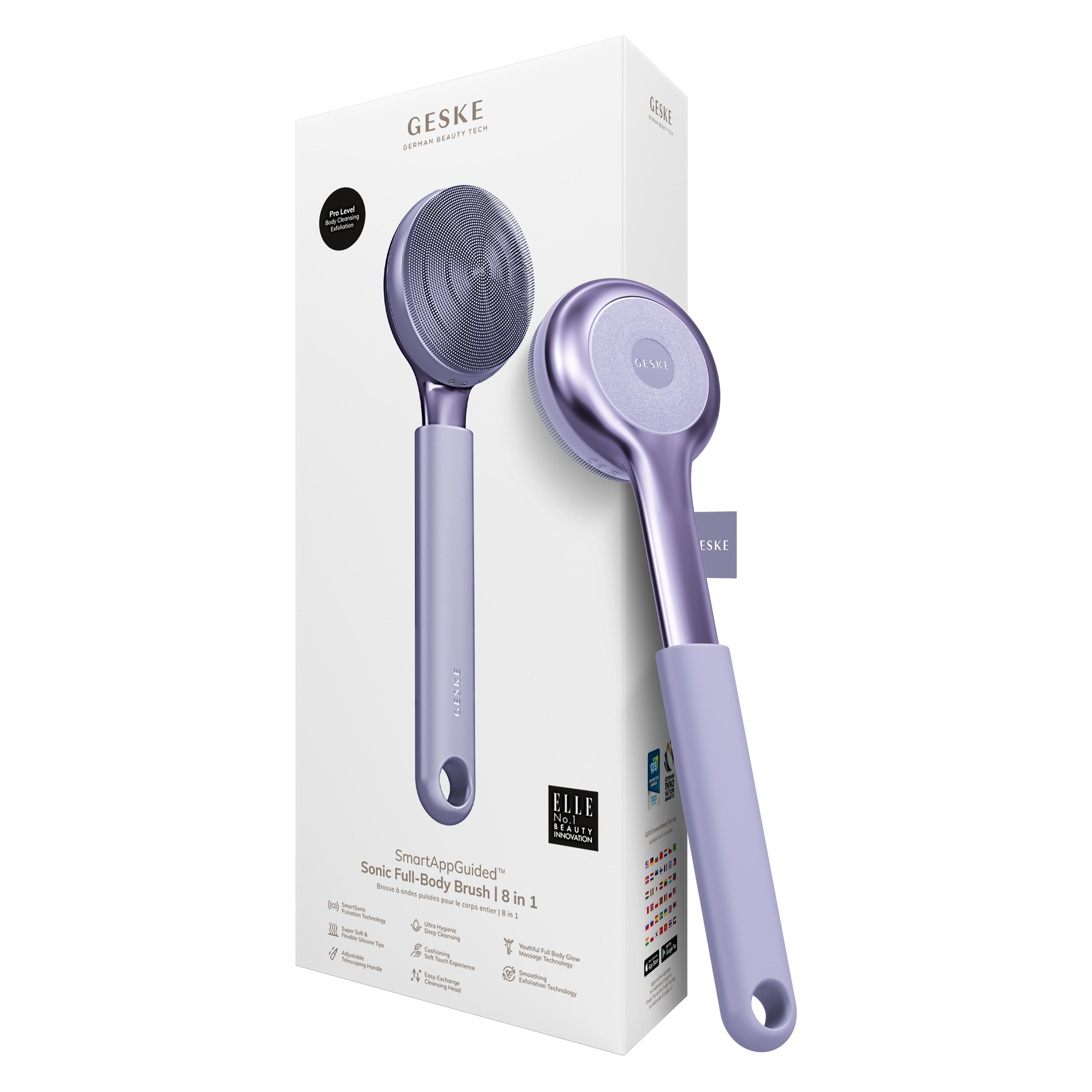 GESKE Cepillo Sónico de Cuerpo Completo y Exfoliante Intensivo 8 en 1 | Cepillo Corporal Eléctrico - Imagen 15 de 35