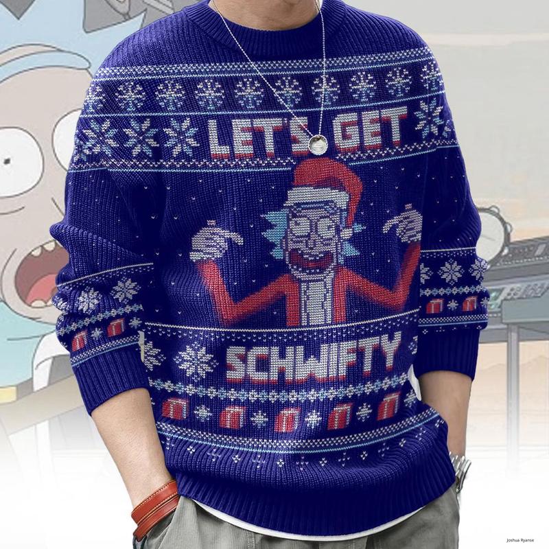 TikTok Shop Let s Get Schwifty Rick and Morty Ugly Christmas Sweater