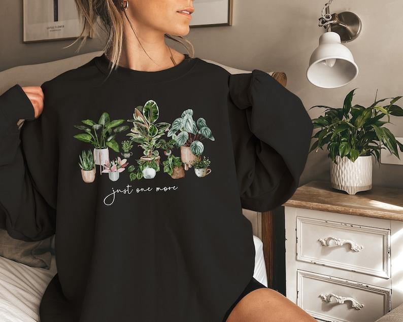 Organic Plants Sweatshirt | Plant Lover buying Sweatshirt | Plant Mom Gift | Plant Lady Gift | Eco Friendly Gift | Lightweight Sweatshirt | Plants