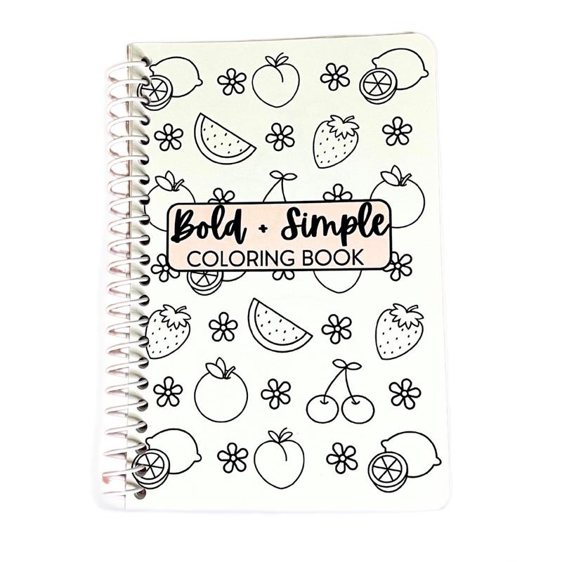 Bold and Simple Coloring Book | Coloring Book for Adults and Teens, Bold Coloring Book, Simple Coloring Book, Minimal Coloring Book