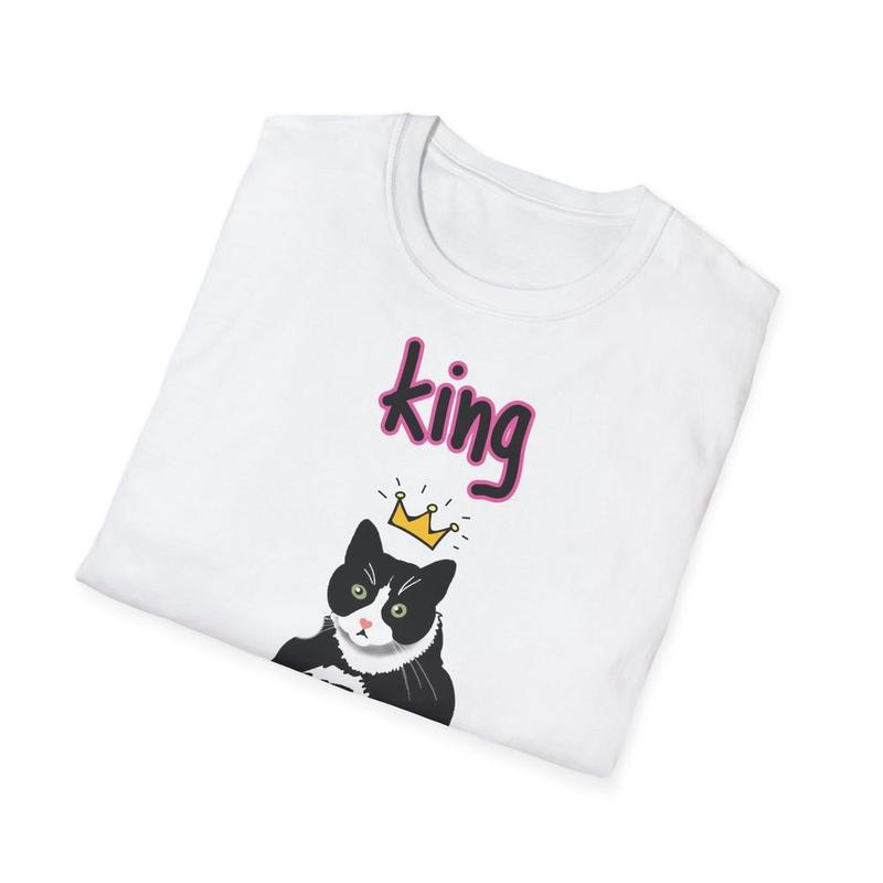 TikTok Shop King Cat Shirt Cool Cat Shirt Vintage Style Cat T Shirt Crazy Skate Punk Kitten Tee Cool Graphic T Shirt Unisex Softstyle T Shirt