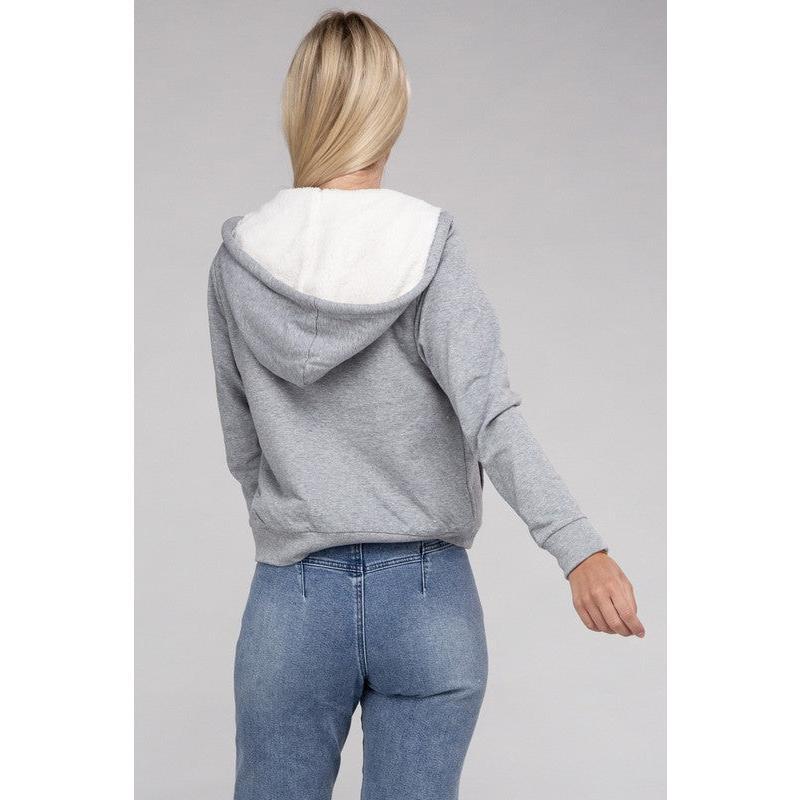 Fuzzy cropped hoodie best sale