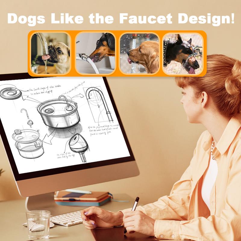 Product Introduction of oneisall Dog Water Fountain for Large Dogs with 3  Filters, 7L/230oz/1.8G Stainless Steel Dog Fountain Super Quiet with Triple Filtration,Great for Large Dogs Cats and Multi-Pet Home 5