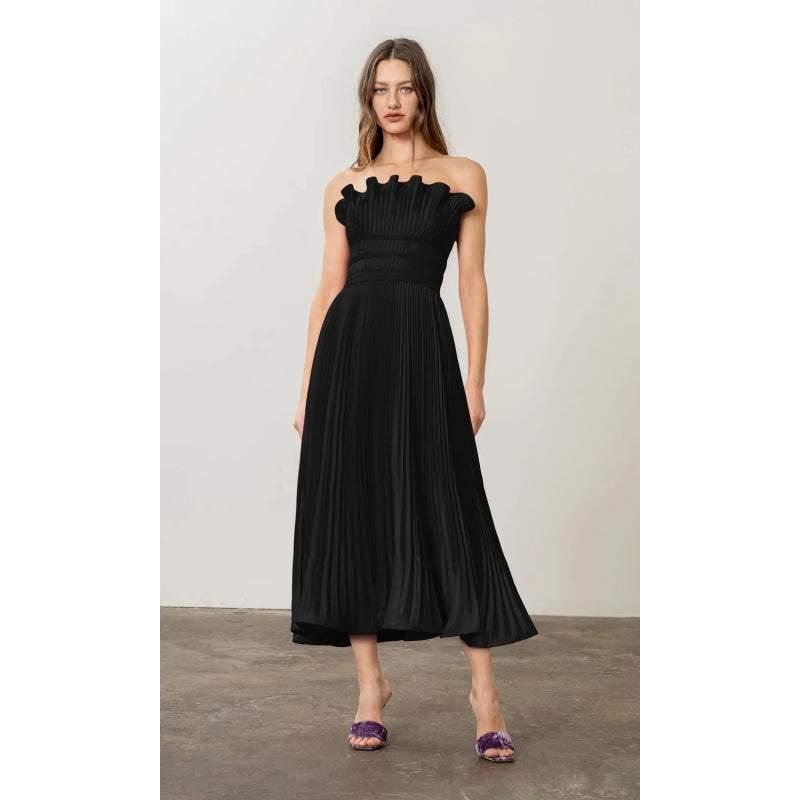 TikTok Shop Ruby Tiered Pleated Midi Dress