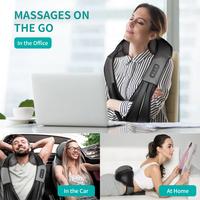 Neck Shoulder Back Massager with Heat - Shiatsu Massager Adjustable Relaxing Gift Comfort sonrei growthfactorsunscreen
