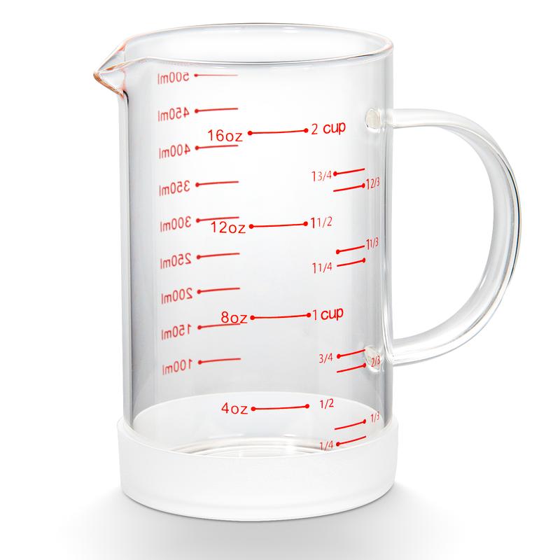 Glass Measuring Cup Large Capacity With Double Scale Handle Ml
