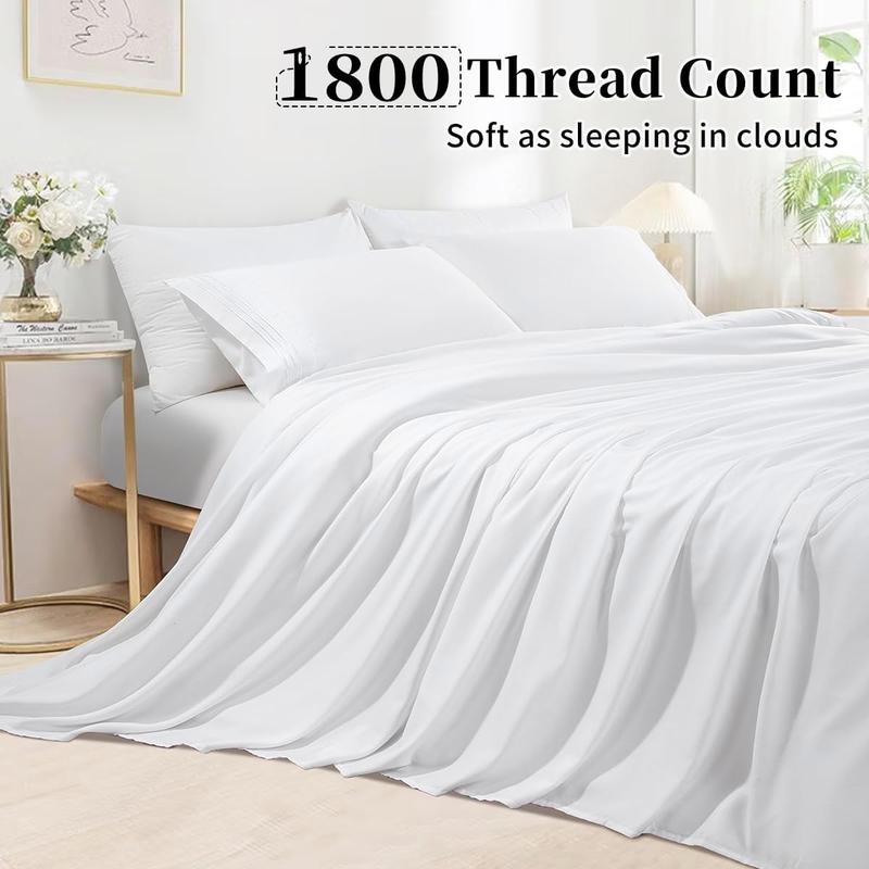 SONORO KATE Sheets Set 4PC - Microfiber 1800 Thread Count Hotel