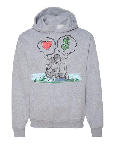 Money hoodie grey best sale