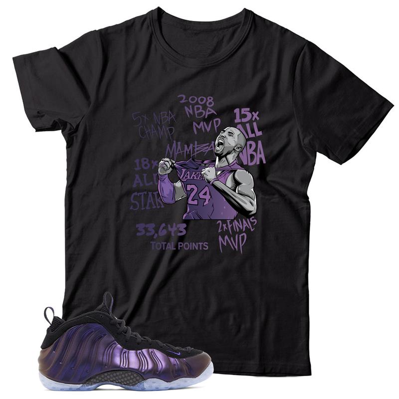 TikTok Shop KB T Shirt Match Nike Air Foamposite One Eggplant Shirt Graphic Tee Short Sleeve Streetwear Casual Trend shirt Gift For Fans Gift For Men Gift For Women All Size