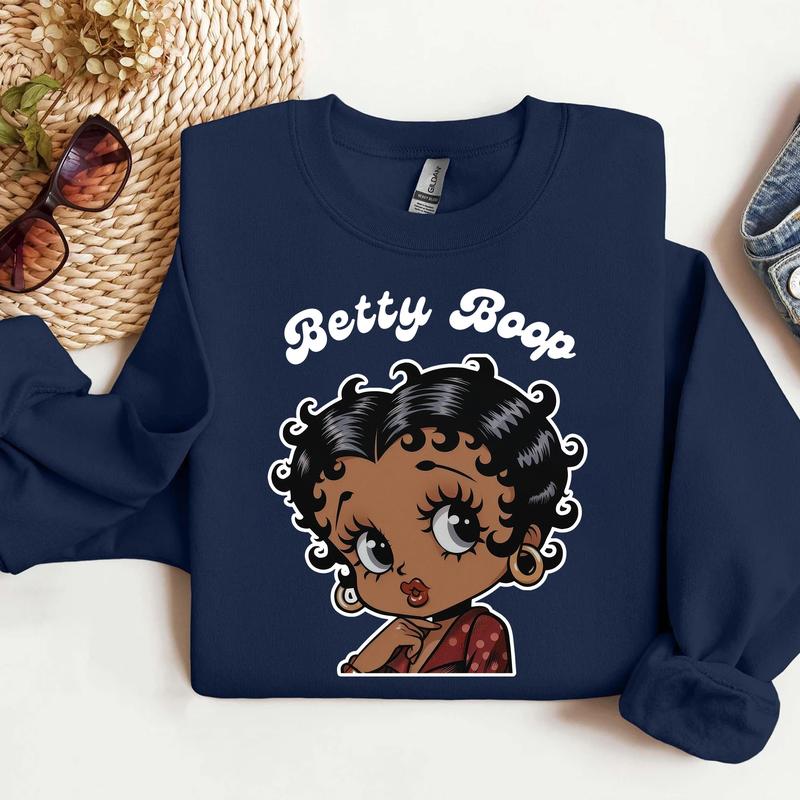 Black Betty Boop Tee Black Betty Boop Sweatshirt Gift for her Sweatshirt Hoodie