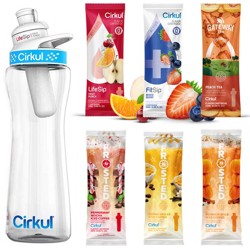 Cirkul 22oz Plastic Water Bottle & 6 Flavor Cartridges (Frui - TikTok Shop