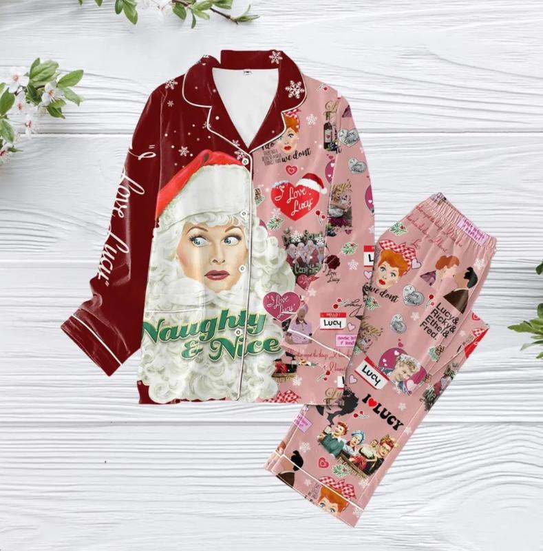 TikTok Shop I Love Lucy Pajamas I Love Lucy Pajamas Set I Love Lucy Merch Xmas Pajamas I Love Lucy Movie Christmas Pajamas I Love Lucy Gift