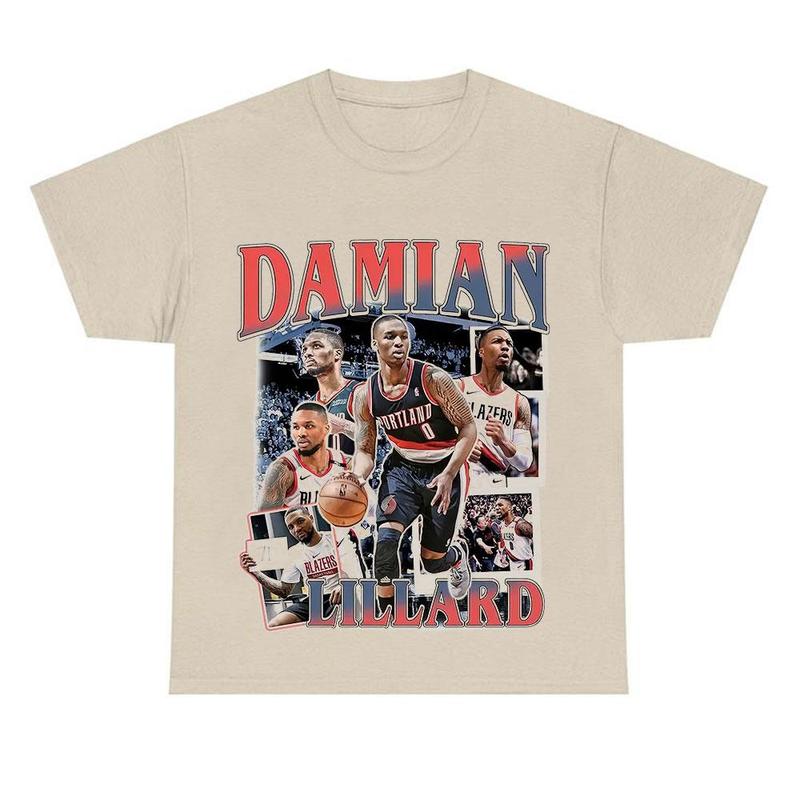 TikTok Shop Damian Lillard T Shirt Classic 90s vintage Graphic Shirt for Men and Women in All Sizes and Colors Christmas Gift for Basketball Fans Sweatshirt Hoodie Comfort Colors