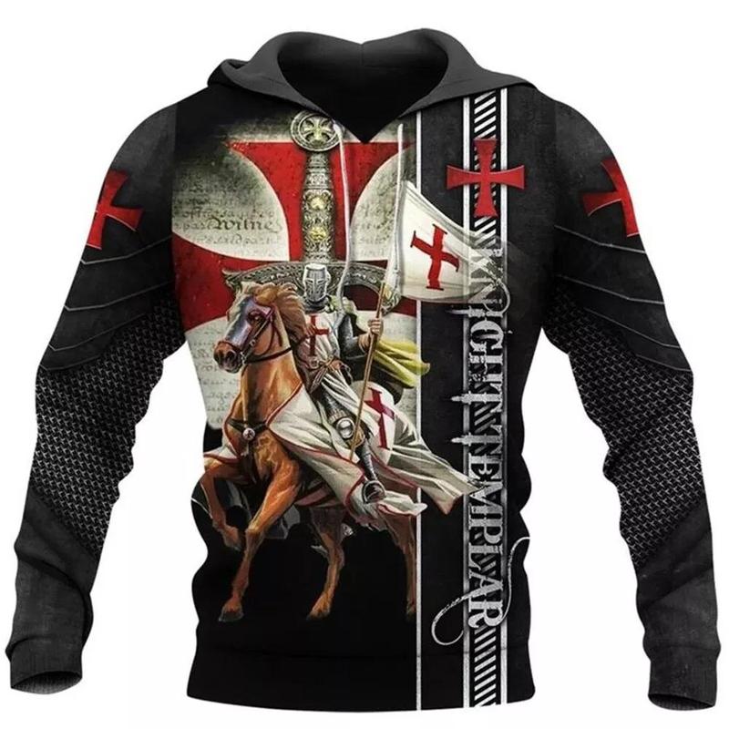 Knights templar 3d hoodie best sale