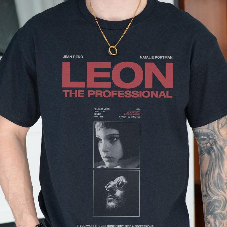 TikTok Shop Leon the Professional T Shirt Vintage Classic Movie Heavyweight Faded Tee Shirt Action Movie Memorabilia Gift for Him